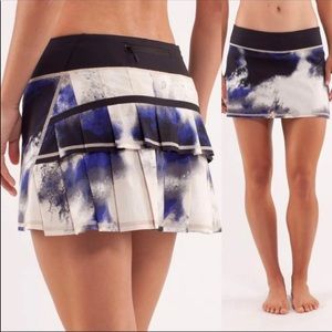 Lululemon 4 Pace Setter Skirt Milky Way Galaxy Blue Cosmic